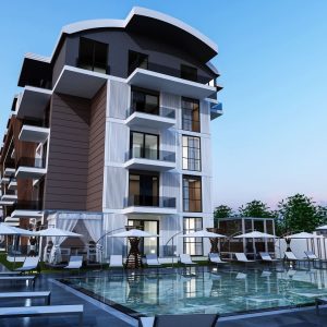 Роскошный комплекс с необычным дизайном в Газипаше