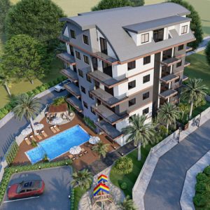 Новый проект на стадии завершения строительства в районе Оба