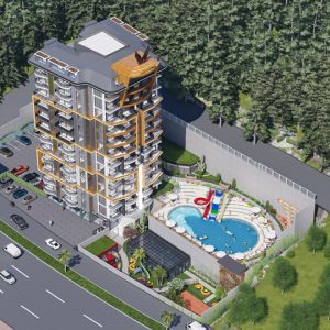 Апартаменты в тихом месте с прекрасным видом на Махмутлар