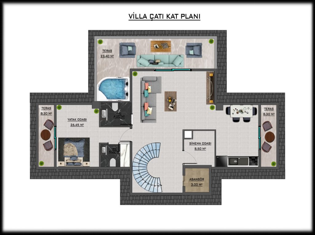 Вилла 5+1 в Каргыджаке площадью 450 м² с участком 610 м² - Фото 12