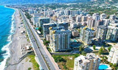 Апартаменты 2+1 с панорамным видом на море в комплексе Cebeci Tower, Махмутлар, Алания - Фото 11