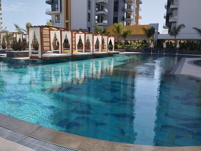 Апартаменты 2+1 с панорамным видом на море в комплексе Cebeci Tower, Махмутлар, Алания - Фото 14