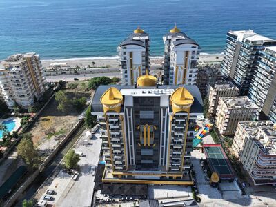 Апартаменты 2+1 с панорамным видом на море в комплексе Cebeci Tower, Махмутлар, Алания - Фото 17