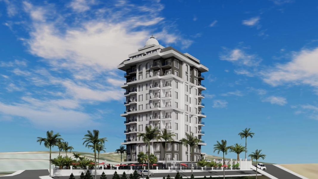 Видовая квартира 1+1 в комплексе Travok Tower в Махмутларе, Алания - Фото 1