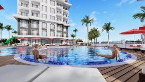 Видовая квартира 1+1 в комплексе Travok Tower в Махмутларе, Алания - Фото 19