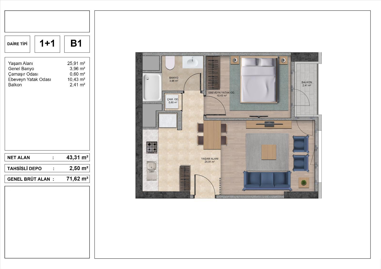 Квартира в Стамбуле в новом готовом комплексе Self Istanbul в районе Эсеньюрт - Фото 12