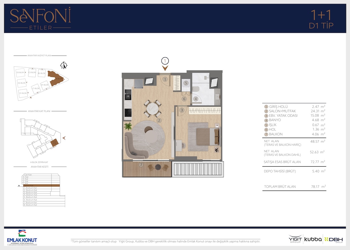 Квартира в Стамбуле в комплексе Senfoni Etiler в районе Бешикташ - Фото 29