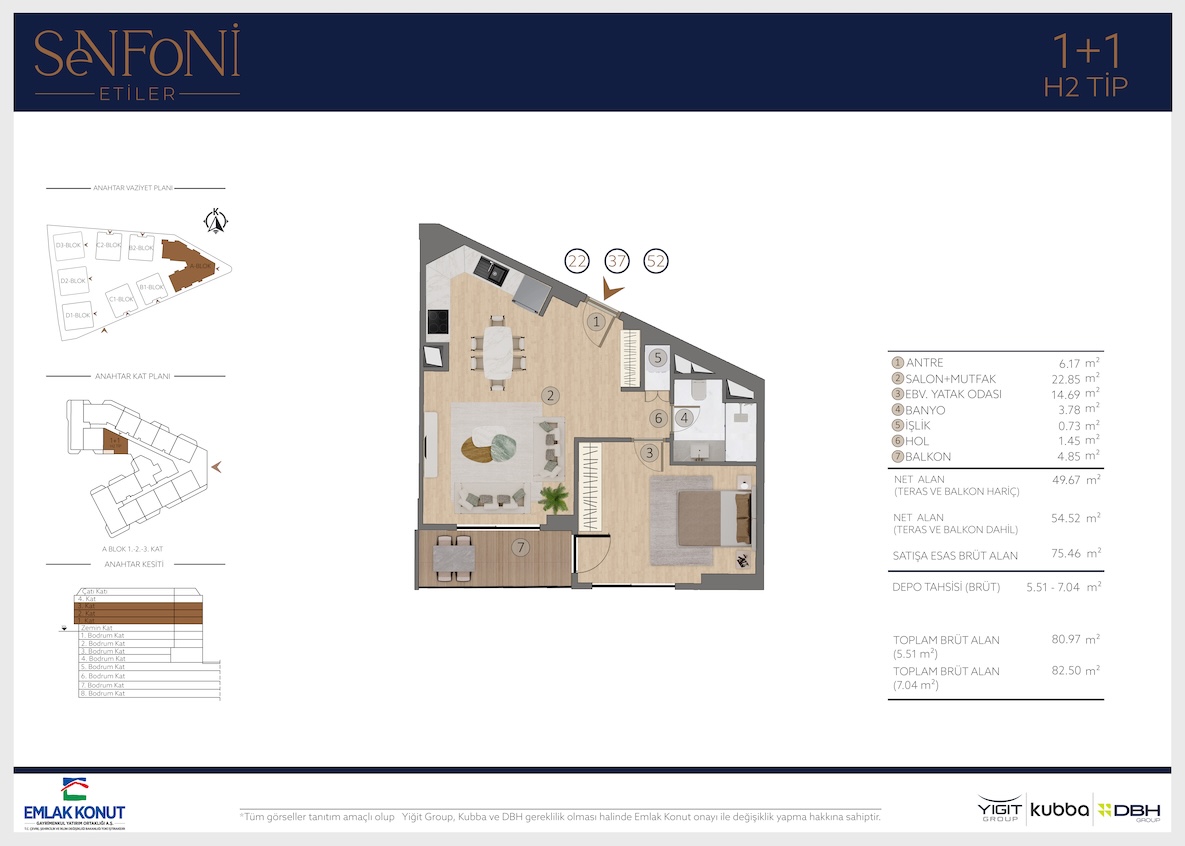 Квартира в Стамбуле в комплексе Senfoni Etiler в районе Бешикташ - Фото 27