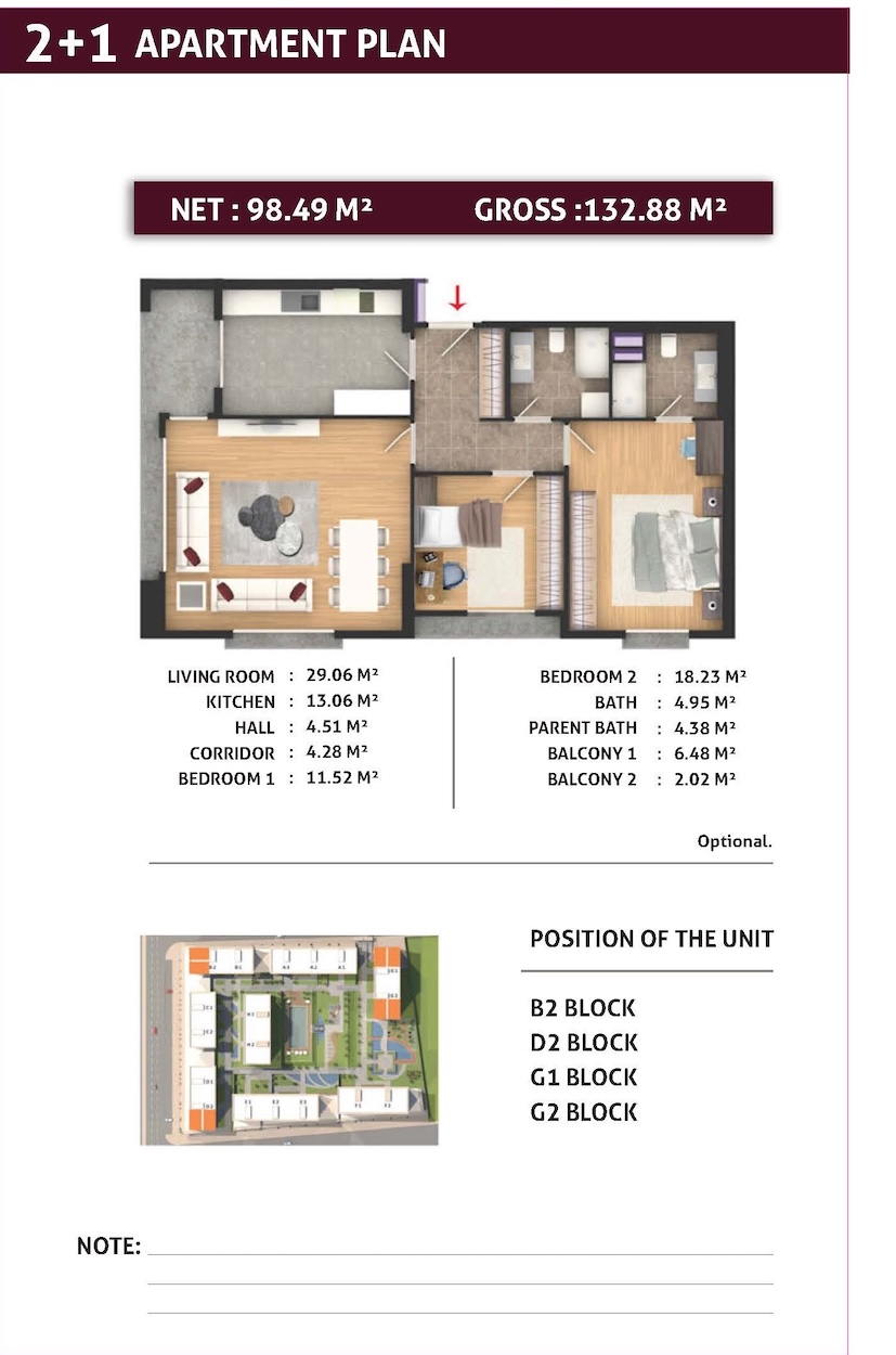 Квартира в Стамбуле в новом готовом комплексе Ahteran Istanbul в районе Эсеньюрт - Фото 9