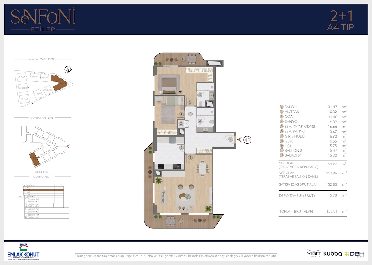 Квартира в Стамбуле в комплексе Senfoni Etiler в районе Бешикташ - Фото 31