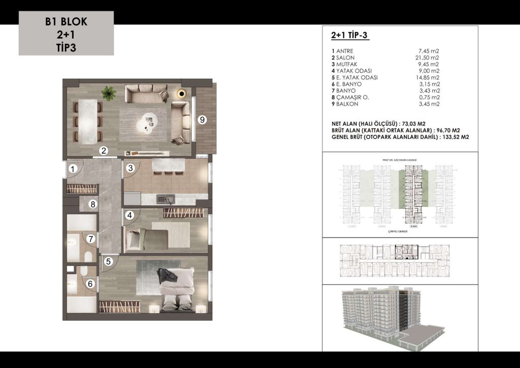 Квартира в Стамбуле в новом комплексе Mega Garden в районе Зейтинбурну - Фото 19