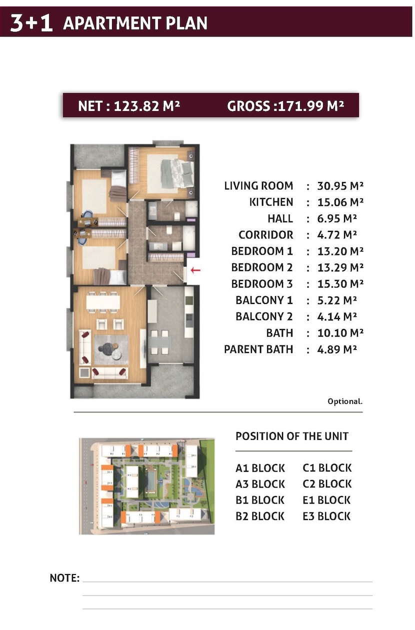 Квартира в Стамбуле в новом готовом комплексе Ahteran Istanbul в районе Эсеньюрт - Фото 11