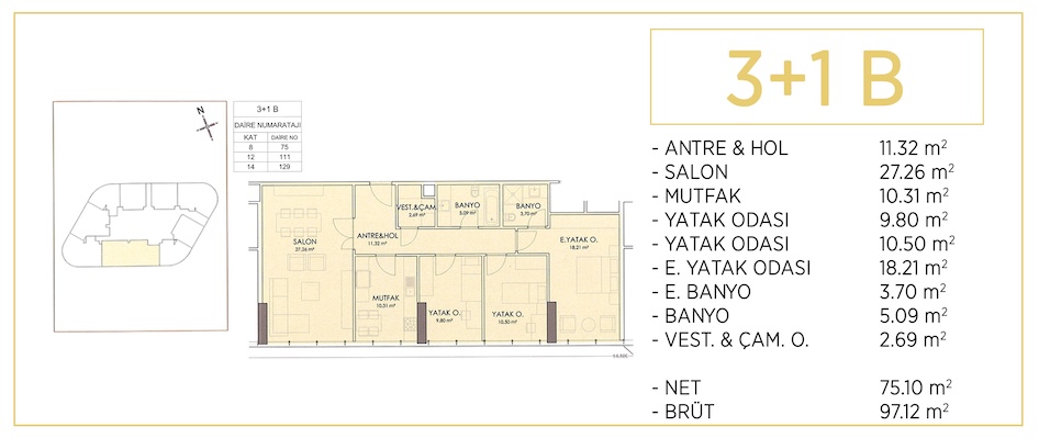 Квартира в Стамбуле в новом комплексе Uplife в районе Кадыкёй - Фото 13