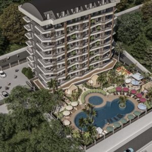 Недорогая квартира в Демирташ 1+1 в комплексе Sunray в Алании