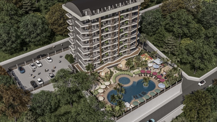 Недорогая квартира в Демирташ 1+1 в комплексе Sunray в Алании - Фото 3