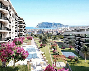 Квартира в Алании 3+1 дуплекс в комплексе Sen Palace в районе Оба