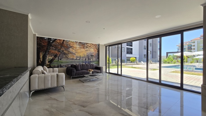 Квартира в Алании 1+1 в комплексе White Crown в районе Кестель - Фото 13