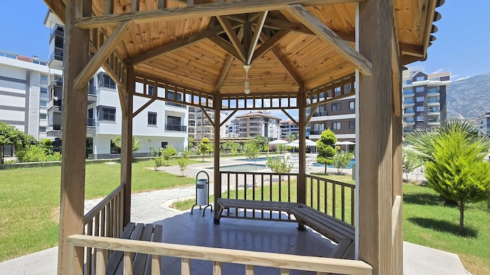 Квартира в Алании 1+1 в комплексе White Crown в районе Кестель - Фото 12