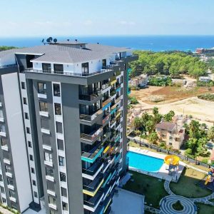 Квартира в Алании 1+1 в комплексе Pine Garden в районе Авсаллар