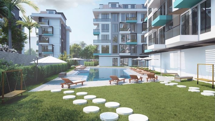 Квартиры в Алании 1+1 в комплексе Dream Homes в районе Клеопатра - Фото 3