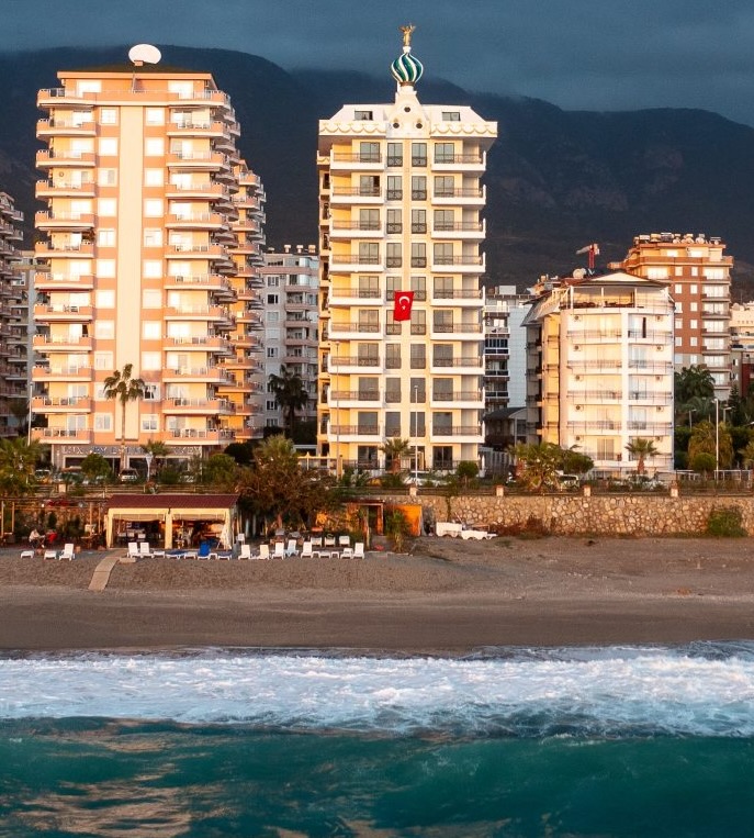 Элитная квартира в Махмутлар 2+1 на первой линии в комплексе Yenisey Palace в Алании - Фото 1