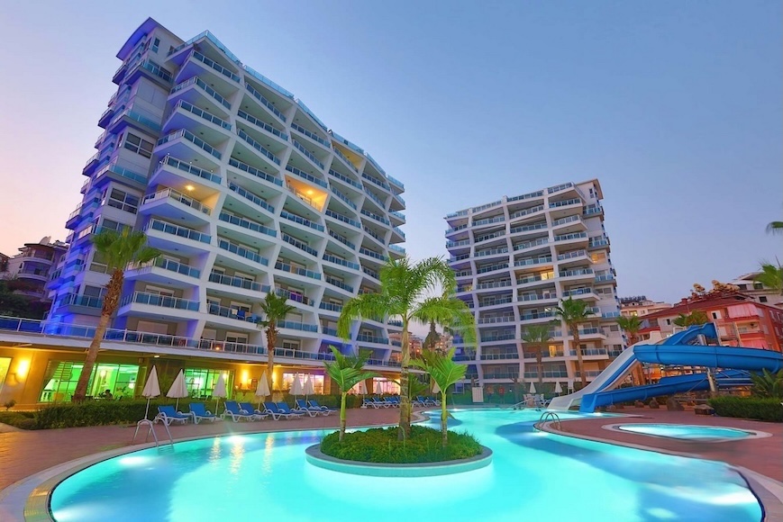 Квартира в Алании 3+1 дуплекс в комплексе Crystal Garden в районе Джикджилли - Фото 1