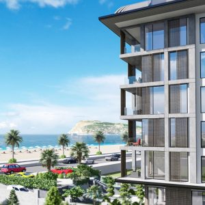 Квартира в Оба на первой линии 1+1 в комплексе Serenity Royal Beach в Алании