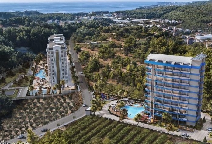 Недорогая квартира в Турции 1+1 в комплексе Aqua Residence в районе Авсаллар в Алании - Фото 2