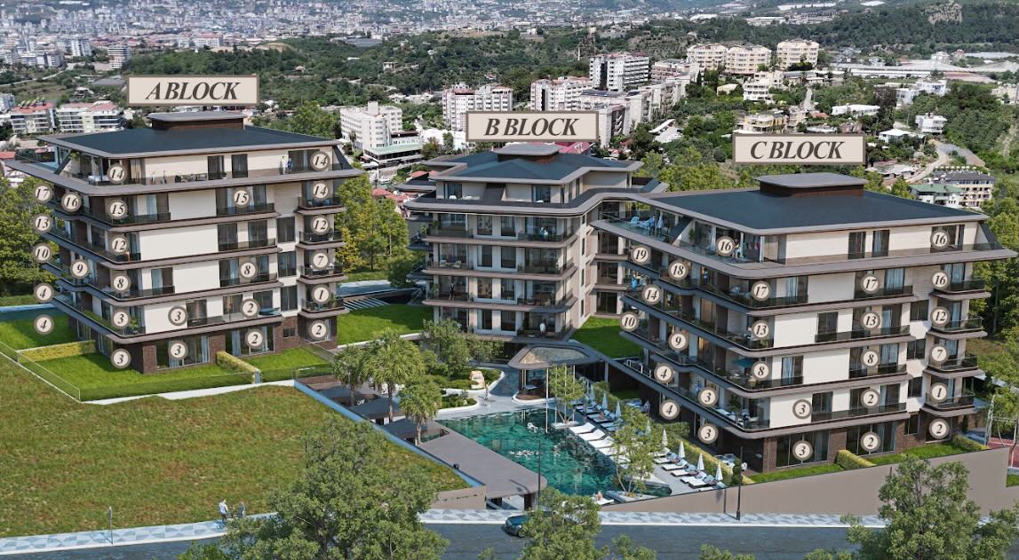 Квартиры в Алании в новом роскошном комплексе Kavia в районе Кестель - Фото 12