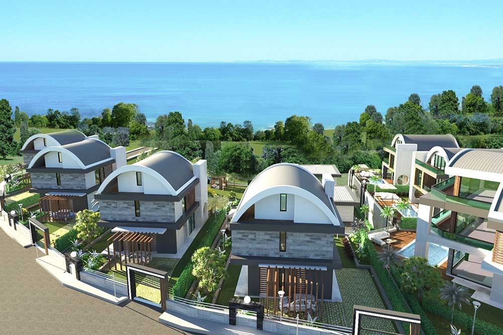 Вилла в Алании 3+1 в комплексе Toprak Villas в районе Каргыджак - Фото 1