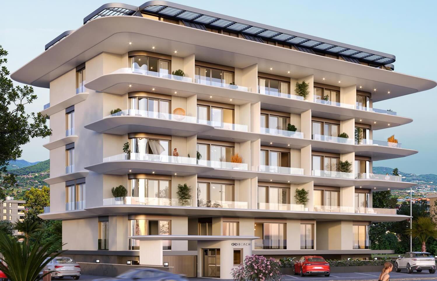 Недвижимость в Турции у моря 2+1 дуплекс на первой линии в комплексе Oxo Beach в Алании - Фото 5