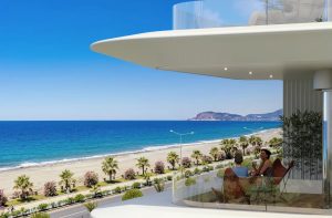 Недвижимость в Турции у моря 2+1 дуплекс на первой линии в комплексе Oxo Beach в Алании - Фото 1