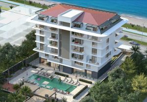Недвижимость в Турции у моря 2+1 дуплекс на первой линии в комплексе Oxo Beach в Алании - Фото 2