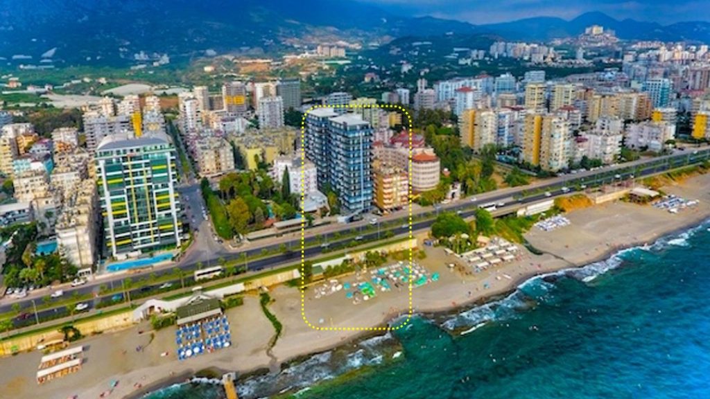 Купить квартиру в Турции на первой линии 2+1 в Konak Twin Tower - Фото 1