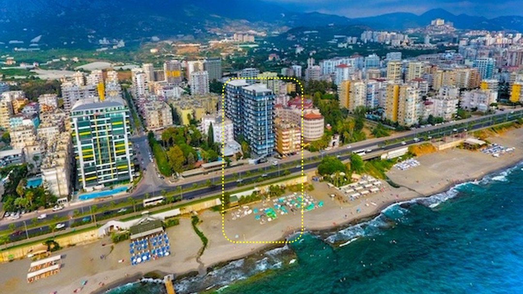 Купить квартиру в Турции на первой линии 2+1 в Konak Twin Tower - Фото 1